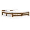 Image de Bedframe massief grenenhout honingbruin 200x200 cm322011