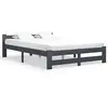 Image de Cadre de lit sans matelas gris foncé pin massif 160x200 cm