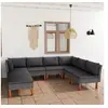 Image de Salon de jardin resine tressee gris 2 pieces 8 personnes