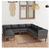 Image de Salon de jardin resine tressee gris 9 pieces x 60.5 x 67 9 personnes