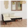 Image de Salon de jardin resine tressee noir 4 personnes 64.5 x 60 x 67 cm 4 pieces