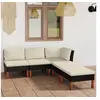 Image de Salon de jardin resine tressee noir 5 pieces x 60.5 x 67 5 personnes