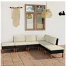 Image de 6-delige Loungeset met kussens poly rattan zwart3059735