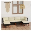 Image de Salon de jardin 6 personnes resine tressee noir 64.5 x 60 x 67 cm 6 pieces