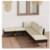 Image de 6-delige Loungeset met kussens poly rattan zwart3059737
