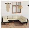 Image de 7-delige Loungeset met kussens poly rattan zwart3059740