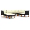 Image de Salon de jardin resine tressee noir 8 pieces x 60.5 x 67 8 personnes