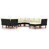 Image de Salon de jardin resine tressee noir 4 pieces 9 personnes