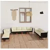 Image de Salon de jardin resine tressee noir 5 pieces 10 personnes