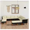 Image de 12-delige Loungeset met kussens poly rattan zwart3059747