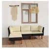 Image de Salon de jardin 4 personnes resine tressee noir 64.5 x 60 x 67 cm 4 pieces