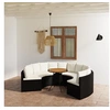 Image de Salon de Jardin 7 pcs avec Coussins Mobilier de Patio Meubles de Jardin Mobilier de Terrasse Meubles d'Extérieur Résine Tressée Noir