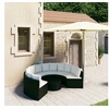 Image de Salon de Jardin 7 pcs avec Coussins Mobilier de Patio Meubles d'Extérieur Mobilier de Terrasse Meubles de Jardin Résine Tressée Noir