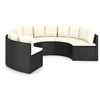Image de Salon de jardin resine tressee noir 6 pieces x 88 x 67 6 personnes