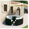 Image de Salon de jardin polyethylene noir 9 pieces 8 personnes