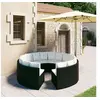 Image de Salon de jardin resine tressee noir 8 pieces 8 personnes