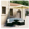 Image de Salon de Jardin 5 pcs avec Coussins Mobilier de Patio Meubles d'Extérieur Mobilier de Terrasse Meubles de Jardin Résine Tressée Noir 3064905