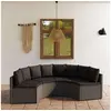 Image de Salon de jardin resine tressee gris 4 pieces x 88 x 67 4 personnes