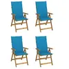 Image de Lot de 4 chaise en acacia empilable pliable H. 111 cm exterieur bois