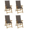 Image de Lot de 4 chaise H. 111 cm en acacia marron exterieur