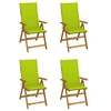 Image de Chaises inclinables de jardin lot de 4 et coussins Bois acacia