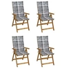 Image de Lot de 4 chaise exterieur pliable en acacia H. 111 cm bois