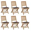 Image de Tuinstoelen 6 st inklapbaar met kussens massief acaciahout3065496