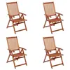 Image de Chaises pliables de jardin lot de 4 Bois d acacia solide