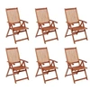 Image de Chaises pliables de jardin lot de 6 Bois d acacia solide