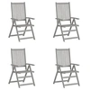 Image de Lot de 4 chaise exterieur non pliable H. 110 cm en acacia gris