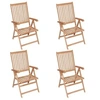 Image de Lot de 4 Chaises Inclinables de Jardin, Sièges de Terrasse, Chaises de Balcon, Meubles de Patio Jardinage Extérieur, 3065525