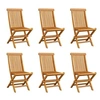Image de Chaises pliables de jardin 6 pcs Bois de teck solide