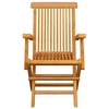 Image de Chaise 3065528 4Pcs Dossier à Barreau Pliable Teck Bois
