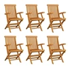 Image de Chaises pliables de jardin lot de 6 Bois de teck solide