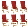 Image de Lot de 6 chaise H. 100 cm pliable en bois massif exterieur