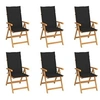 Image de Lot de 6 Chaises de Jardin avec Coussins, Sièges de Terrasse, Chaises de Salle à Manger, Meubles de Patio Extérieur, 3065567