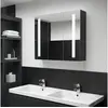Image de Armoire de salle de bain à miroir LED 89x14x62 cm