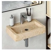 Image de Lavabo mural crème 38x24x6,5 cm marbre 149186