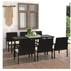 Image de 7-delige Tuinset poly rattan zwart3065709