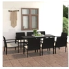 Image de 9-delige Tuinset poly rattan zwart3065710