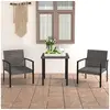 Image de 3-delige Tuinset poly rattan grijs3065711