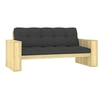 Image de Banc de jardin avec coussins anthracite 179 cm Pin imprégné
