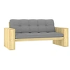 Image de Banc de jardin avec coussins gris 179 cm Pin imprégné