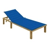 Image de Chaise longue avec coussin bleu royal Bois de pin imprégné3065829
