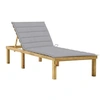 Image de Chaise longue avec coussin gris Bois de pin imprégné 3065850