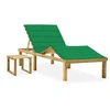 Image de Chaise longue de jardin avec table et coussin Pin imprégné3065869