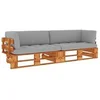 Image de Pin Imprégné de Marron Miel Canapé Palette 2 Places avec Coussins Sofa de Terrasse Canapé d'Extérieur Meuble de Terrasse Meuble d'Extérieur