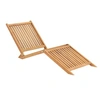 Image de Chaise longue L. 60 cm en teck bois H. 57 cm non empilable pliable