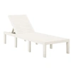 Image de Chaise longue H. 32 cm blanc en acacia L. 195 cm non empilable non pliable