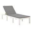 Image de Chaise longue avec coussin Plastique Blanc